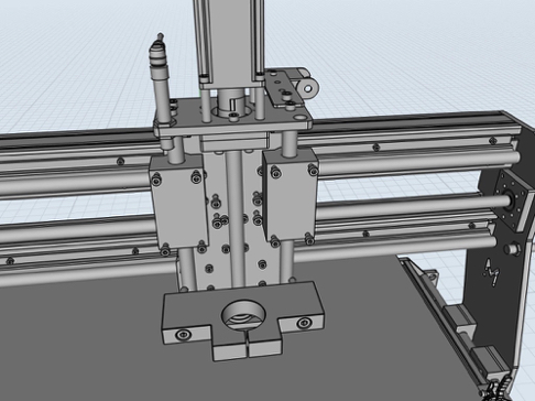 Step-file van CNC geïmporteerd in Shapr3D. Detail van Z-as.